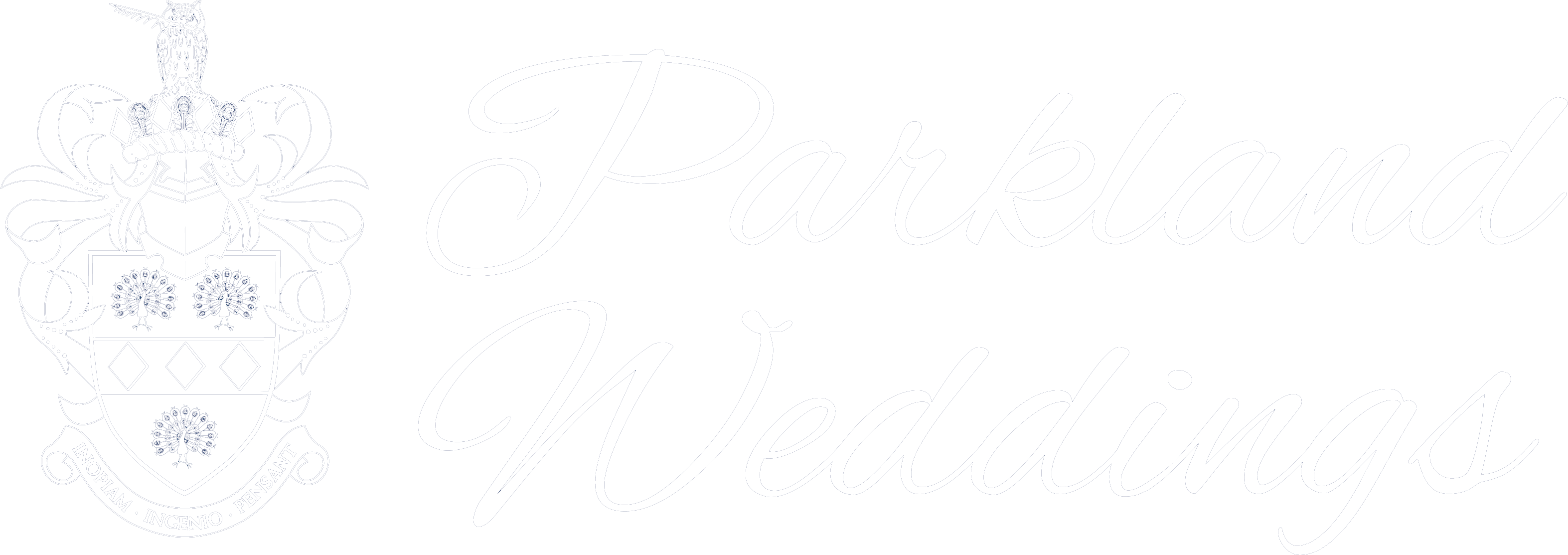 White Parklands wedding logo